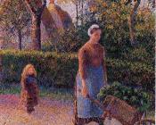 卡米耶 毕沙罗 : Woman with a Wheelbarrow